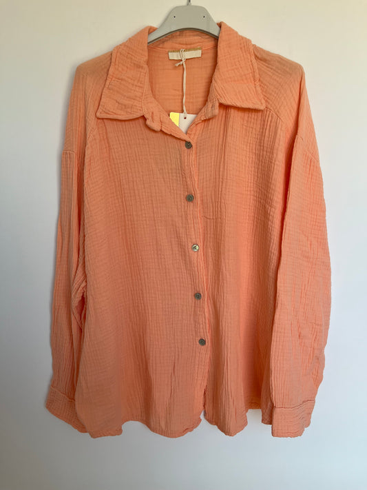 Musselin Bluse "Mia" (peach)