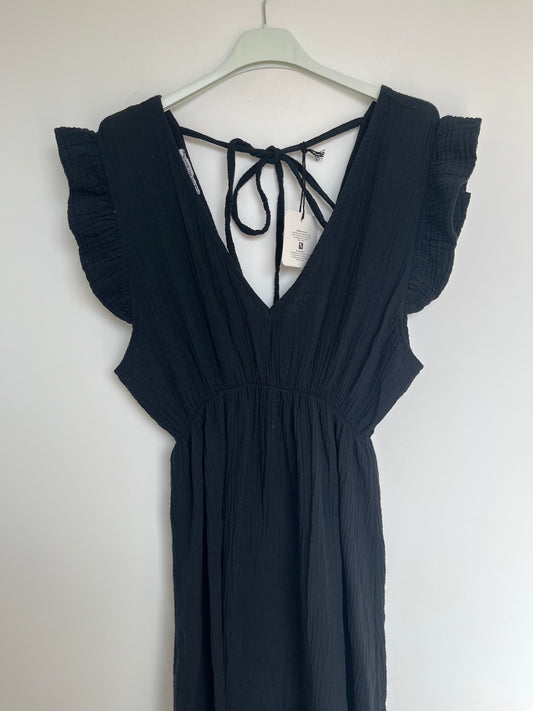 Musselin Kleid "Lena" (schwarz)