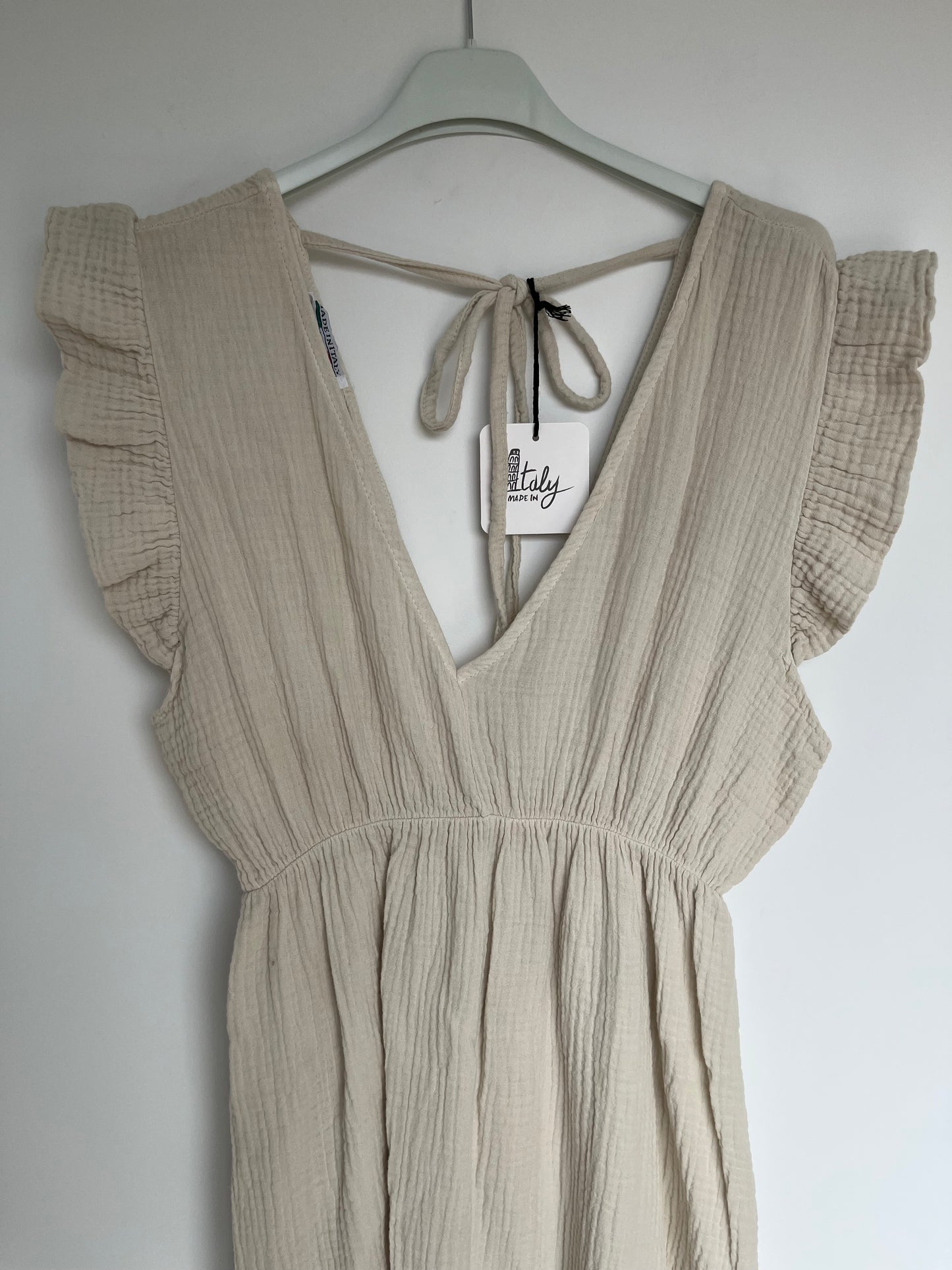 Musselin Kleid "Lena" (creme/beige)