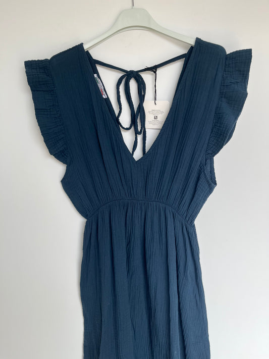 Musselin Kleid "Lena" (dunkelblau)